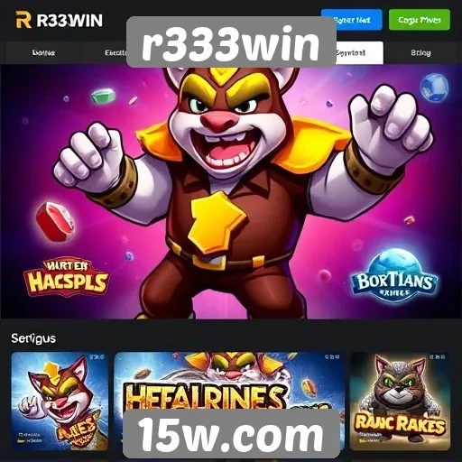 Variedade de jogos oferecidos no r333win